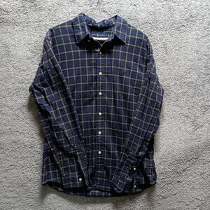 Ralph Lauren Men’s Button Down Blue Shirt Green Pony Size Large